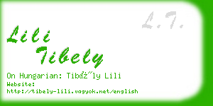 lili tibely business card